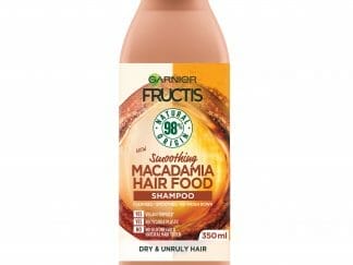 Garnier Fructis Hair Food Smoothes Shampoo Macadamia Θρεπτικό Σαμπουάν με Macadamia για Ξηρά Μαλλιά & Ατίθασα Μαλλιά 350ml