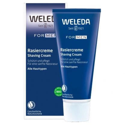 Weleda for Men Shaving Cream Ανδρική Κρέμα Ξυρίσματος με Απαλή Σύνθεση για Βελούδινο & Άνετο Ξύρισμα 75ml
