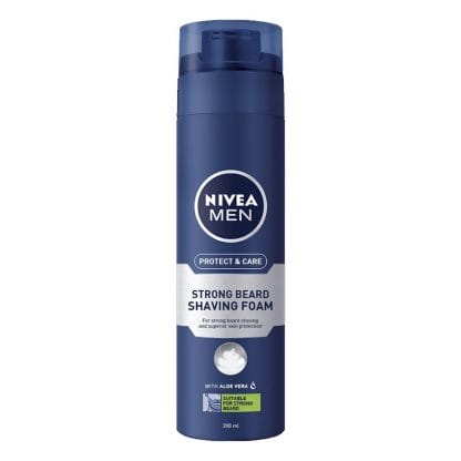 Nivea Shaving Men Foam Protect & Care for Strong Beard Ανδρικός Αφρός Ξυρίσματος για Σκληρά Γένια 200ml