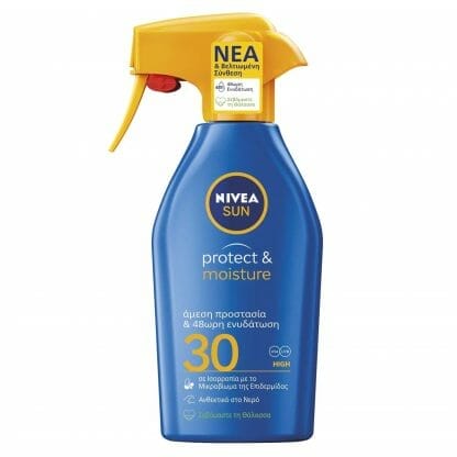 Nivea Sun Trigger Spray Body Lotion Spf30 Αντηλιακό & Ενυδατικό Γαλάκτωμα Σώματος Υψηλής Προστασίας 300ml