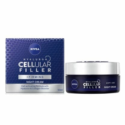 Nivea Hyaluron Cellular Filler Night Cream Αντιρυτιδική Κρέμα Νύχτας για Βελτίωση της Σφριγηλότητας της Επιδερμίδας 50ml