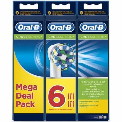 Oral-B Cross Action Mega Deal Pack Ανταλλακτικές Κεφαλές Βουρτσίσματος 6 Τεμάχια