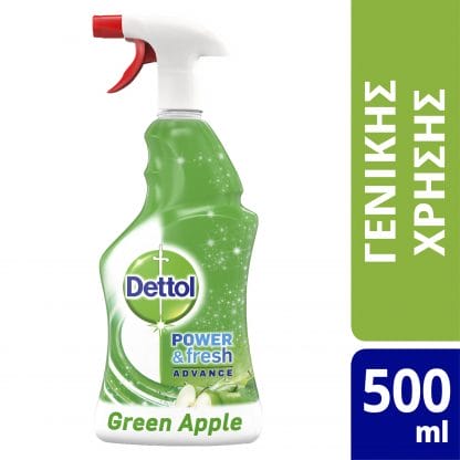 Dettol Power & Fresh Advance Multi Purpose Αντιβακτηριακό Καθαριστικό Spray Γενικής Χρήσης με Άρωμα Πράσινο Μήλο 500ml