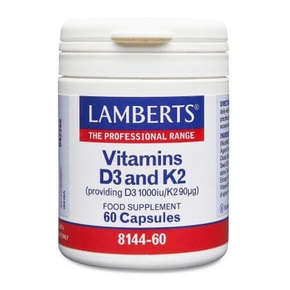 Lamberts Vitamins D3 & K2 Συμπλήρωμα Διατροφής με Υψηλής Ισχύος Σύμπλεγμα Βιταμίνης D3 & K2 60caps