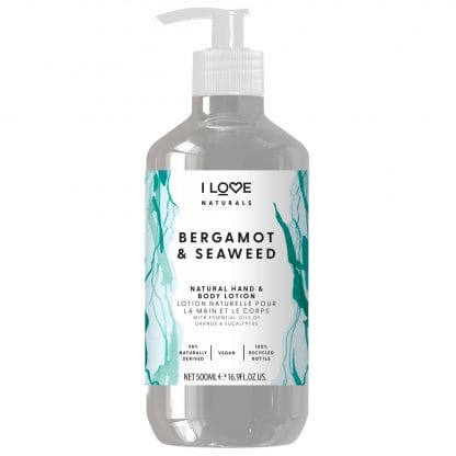 I love... Bergamot & Seaweed Hand & Body Lotion Ενυδατικό Γαλάκτωμα για τα Χέρια & το Σώμα με Άρωμα Κίτρου & Περγαμόντο 500ml