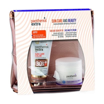 Medisei Promo Sun Care & Beauty Panthenol Extra Sun Care Color Spf30, 50ml & Face & Eye Cream 50ml & Δώρο Νεσεσέρ