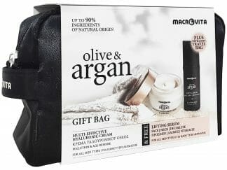 Macrovita Gift Pack Olive & Argan Multi-Effective Hyaluronic Face Cream All Skin Types 50ml & Δώρο Lifting Serum 30ml & Νεσεσέρ