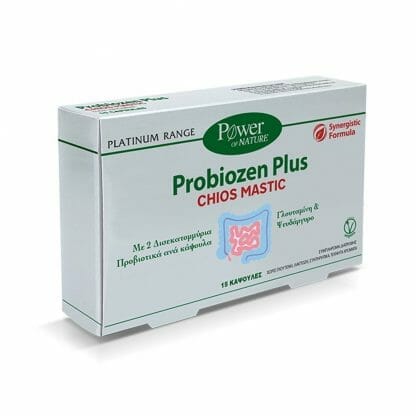 Power of Nature Probiozen Plus Συμπλήρωμα Διατροφής με Μαστίχα Χίου & Προβιοτικά για Καλή Λειτουργία του Γαστρεντερικού 15caps