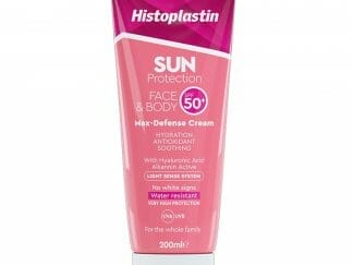 Histoplastin Sun Protection Face & Body Max Defense Cream Spf50+ Αντηλιακή Κρέμα Προσώπου & Σώματος Πολύ Υψηλής Προστασίας 200ml