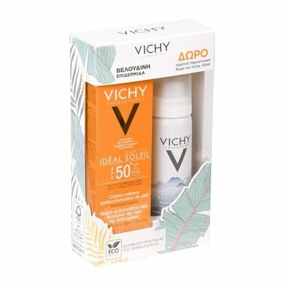 Vichy Πακέτο Προσφοράς Ideal Soleil Velvety Creme Spf50+, Normal Dry Skin 50ml & Δώρο Eau Thermale Mineralisante 50ml