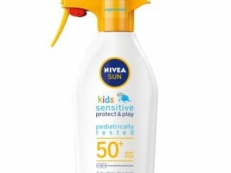 Nivea Sun Protect & Play Kids Sensitive Trigger Spray Spf50+ Αντηλιακό Γαλάκτωμα Σώματος,Προσώπου για Ευαίσθητη Επιδερμίδα 300ml