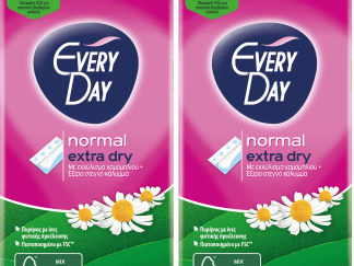 Every Day Πακέτο Προσφοράς Extra Dry Normal Ανατομικά Σερβιετάκια για Κανονική Ροή 2x30 Τεμάχια 1+1 Δώρο
