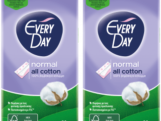 Every Day Πακέτο Προσφοράς All Cotton Normal Ανατομικά Σερβιετάκια με Βαμβακερό Κάλυμμα 2x30 Τεμάχια 1+1 Δώρο