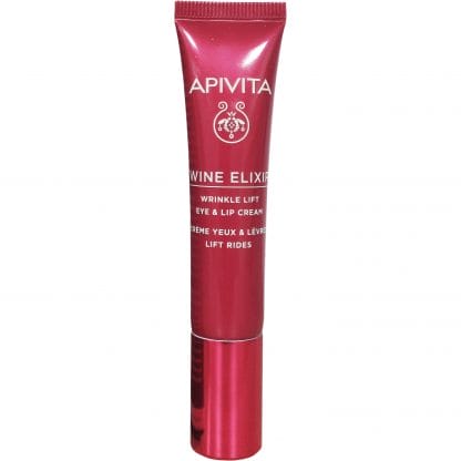 Apivita Wine Elixir Wrinkle Lift Eye & Lip Cream Αντιρυτιδική Κρέμα Lifting για Μάτια & Χείλη 15ml