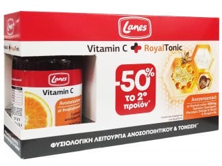Lanes Πακέτο Προσφοράς Vitamin C 1000mg 30tabs & Royal Tonic 1000mg 10 Φιαλίδια x 10ml