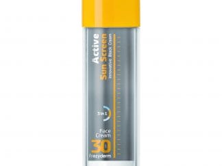 Frezyderm Active Sun Screen Face Cream Spf30, Ενεργή Αντηλιακή Κρέμα Προσώπου Υψηλής Προστασίας με Ειδική Μαύρη Χρώση 50ml