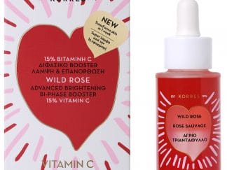 Korres Wild Rose Bi-Phase Booster Διφασικό Booster με 15% Βιταμίνη C για Super Λάμψη & Επανόρθωση 30ml