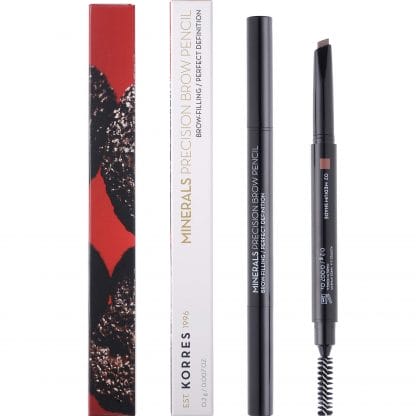 Korres Minerals Precision EyeBrow Pencil Μολύβι Φρυδιών 2 Όψεων για Φυσικό ή Έντονο Αποτέλεσμα 0.2gr - 02 Medium Shade