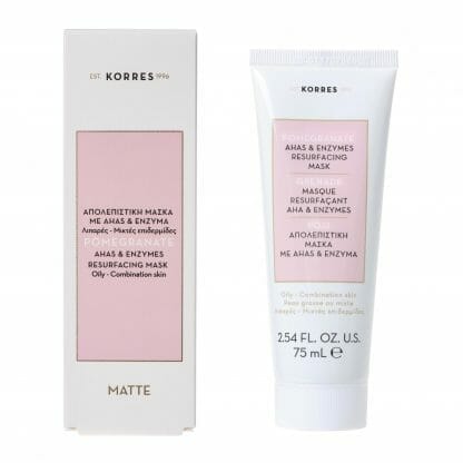 Korres Pomegranate AHAS & Enzymes Resurfacing Mask Απολεπιστική Μάσκα με Ρόδι, AHAS & Ένζυμα 75ml