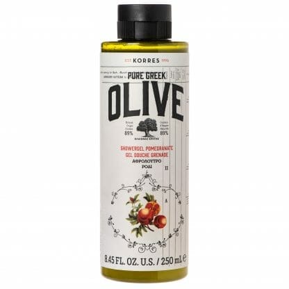 Korres Pure Greek Olive Showergel Pomegranate Τονωτικό Αφρόλουτρο με Εξαιρετικό Παρθένο Ελαιόλαδο & Άρωμα Ρόδι 250ml