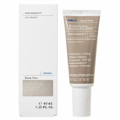 Korres Black Pine 4D Μαύρη Πεύκη Κρέμα Προσώπου Ημέρας για Σύσφιξη & Ανόρθωση με Χρώμα Spf20, 40ml