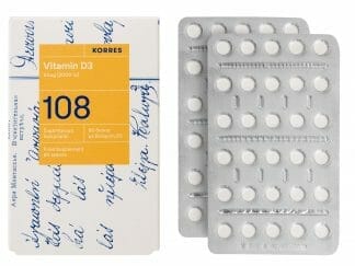 Korres 108 Vitamin D3 50μg (2000iu) Συμπλήρωμα Διατροφής Βιταμίνης D3 60tabs