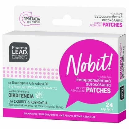 Pharmalead Nobit Insect Repellent Patches Εντομοαπωθητικά Αυτοκόλλητα για Σκνίπες & Κουνούπια 24 Τεμάχια