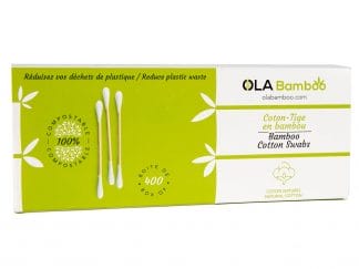 OLABamboo Cotton Swabs Μπατονέτες Από Φυσικό Μπαμπού & Φυσικό Βαμβάκι 400 Τεμάχια
