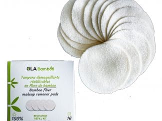 OLABamboo Makeup Remover Pads Σφουγγαράκια Αφαίρεσης Μακιγιάζ Από Μπαμπού 16 Τεμάχια