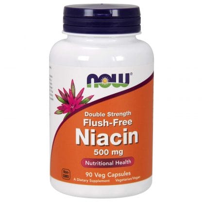 Now Foods Flush Free Niacin 500mg Συμπλήρωμα Διατροφής για τη Σωστή Λειτουργία του Οργανισμού 90 vcaps