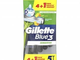 Gillette Blue3 Sensitive Men's Disposable Razors Ανδρικά Ξυραφάκια μιας Χρήσης Ειδικά για την Ευαίσθητη Επιδερμίδα 5 Τεμάχια