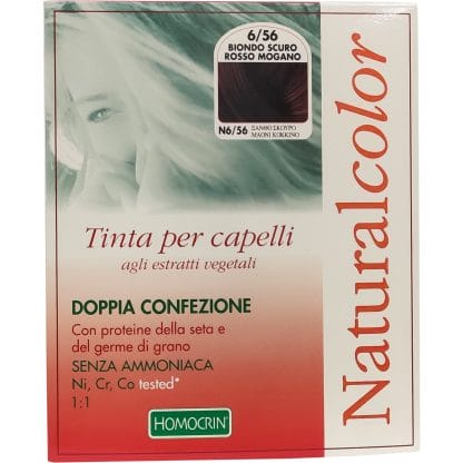 Specchiasol Homocrin Natural Color Φυτική Βαφή Μαλλιών Χωρίς Αμμωνία 1 Τεμάχιο - Ν6/56 Ξανθό Σκούρο Μαονί Κόκκινο