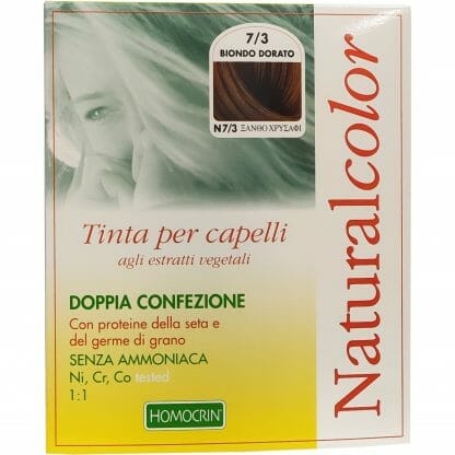 Specchiasol Homocrin Natural Color Φυτική Βαφή Μαλλιών Χωρίς Αμμωνία 1 Τεμάχιο - Ν7/3 Ξανθό Χρυσαφί