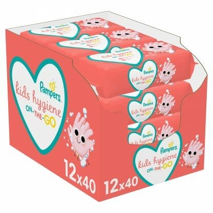 Pampers Πακέτο Προσφοράς Kids Hygiene On the Go Παιδικά Μωρομάντηλα για Απαλή Καθαριότητα 480 Wipes