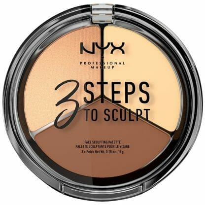 Nyx Professional Makeup 3 Steps to Sculpt Face Sculpting Palette Παλέτα για Γωνίες, Κοψίματα & Φωτοσκιάσεις στο Πρόσωπο 5gr - Light