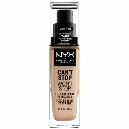 Nyx Professional Makeup Can't Stop Won't Stop Full Coverage Foundation Προσφέρει Ματ Κάλυψη & Χρώμα που Διαρκεί Έως 24 'Ωρες 30ml - 04 Light Ivory