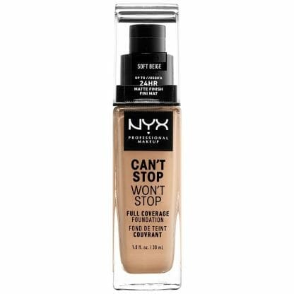 Nyx Professional Makeup Can't Stop Won't Stop Full Coverage Foundation Προσφέρει Ματ Κάλυψη & Χρώμα που Διαρκεί Έως 24 'Ωρες 30ml - 7.5 Soft Beige