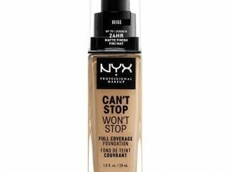Nyx Can't Stop Won't Stop Full Coverage Foundation Προσφέρει Ματ Κάλυψη και Χρώμα που Διαρκεί για Έως και 24 'Ωρες 30ml - Beige