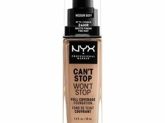 Nyx Can't Stop Won't Stop Full Coverage Foundation Προσφέρει Ματ Κάλυψη και Χρώμα που Διαρκεί για Έως και 24 'Ωρες 30ml - MEDIUM BUFF