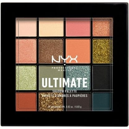 Nyx Ultimate Shadow Palette Παλέτα Επαγγελματικού Επιπέδου Εξοπλισμένη με 16 Σκιές Υψηλής Απόδοσης 1 Τεμάχιο