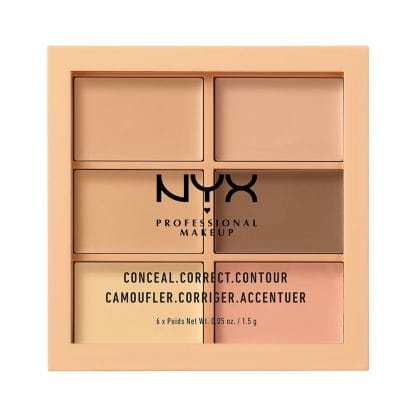 Nyx Conceal Correct Contour Palette Καλύπτει τις Ατέλειες, Εξουδετερώνει τις Δυσχρωμίες και Τονίζει τα Χαρακτηριστικά 1.5gr - LIGHT
