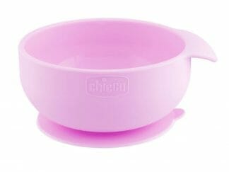 Chicco Easy Bowl Παιδικό Μπολ Σιλικόνης με Βεντούζα 6m+, 1 Τεμάχιο - ροζ