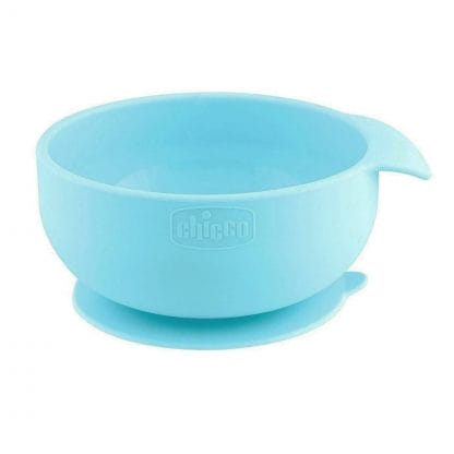 Chicco Easy Bowl Παιδικό Μπολ Σιλικόνης με Βεντούζα 6m+, 1 Τεμάχιο - γαλάζιο