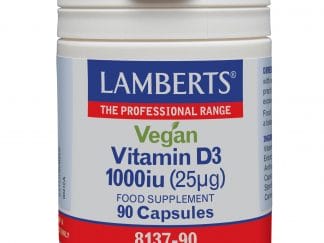 Lamberts Vegan Vitamin D3 1000iu (25μg) Συμπλήρωμα Διατροφής με Βιταμίνη D3 Ειδικά Σχεδιασμένο για Χορτοφάγους 90caps
