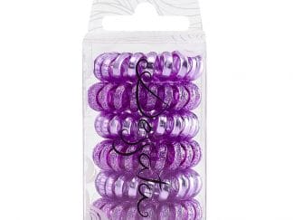Dessata Hair Ties Purple Metal Λαστιχάκια Μαλλιών 6 Τεμάχια