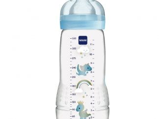 Mam Easy Active™ Baby Bottle Fairy Tale 4+ Μηνών Κωδ 361S Μπιμπερό Πολυπροπυλενίου με Θηλή Σιλικόνης 330ml - μπλέ