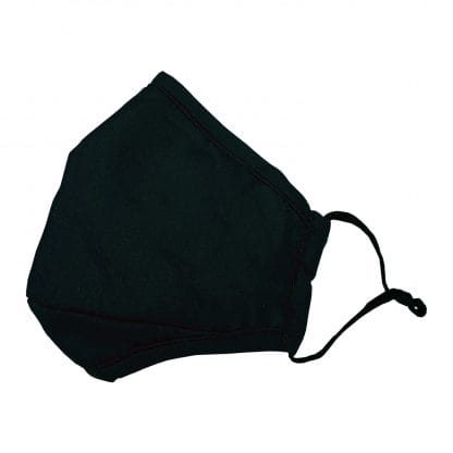 Classic C Mask Υφασμάτινη Μάσκα Πολλαπλών Χρήσεων με Ρυθμιζόμενη Ζώνη Αυτιού 1 Τεμάχιο - μαύρο