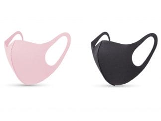 TiLi Fashion Face Mask Παιδικές Μάσκες Προσώπου Πολλαπλών Χρήσεων με Σχέδια Ροζ - Μαύρη για Κορίτσι 2 Τεμάχια