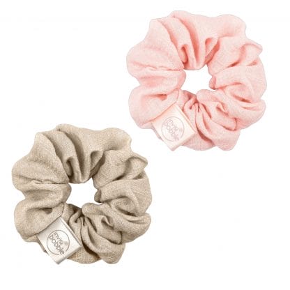 Invisibobble Sprunchie Duo Nordic Breeze Go with Flow Σετ με 2 Λαστιχάκια Μαλλιών με Λινή Υφή σε Παστέλ Αποχρώσεις 2 Τεμάχια