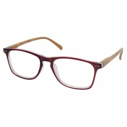 Eyelead Γυαλιά Διαβάσματος Unisex Μπορντώ Κοκκάλινο με Ξύλινο Βραχίονα E213 - 1,5
